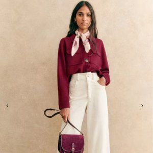 Sezane Betty Cardigan in Garnet